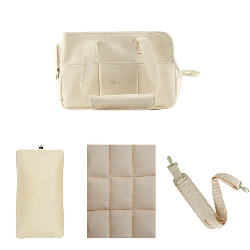 Cotton Shoulder Handbag Carrier with Pillow, Mat or Strap Options