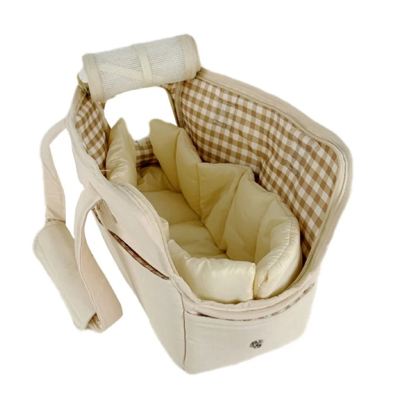 Cotton Shoulder Handbag Carrier with Pillow, Mat or Strap Options