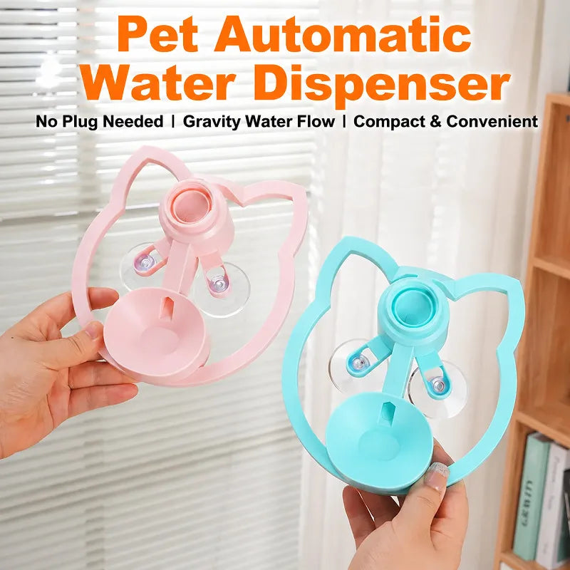Pet Water Dispenser No Electricity Anti Spill Automatic Water Bowl for Cats Small Dogs Indoor Daily Drinking