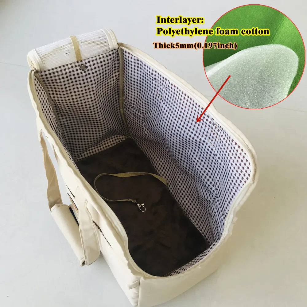 Portable Dog Carrier Cat Dog Outdoor Travel Bag Breathable Pet Carrying Pouch Travel Duffle for Cats Small Dogs Car Seat Carrier