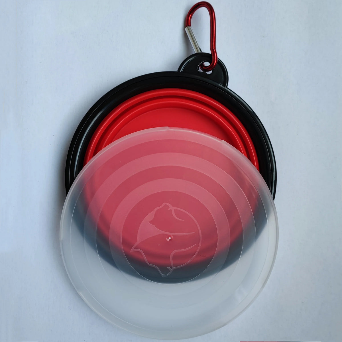 Collapsible Travel Bowl with Keychain Clip, 13 cm