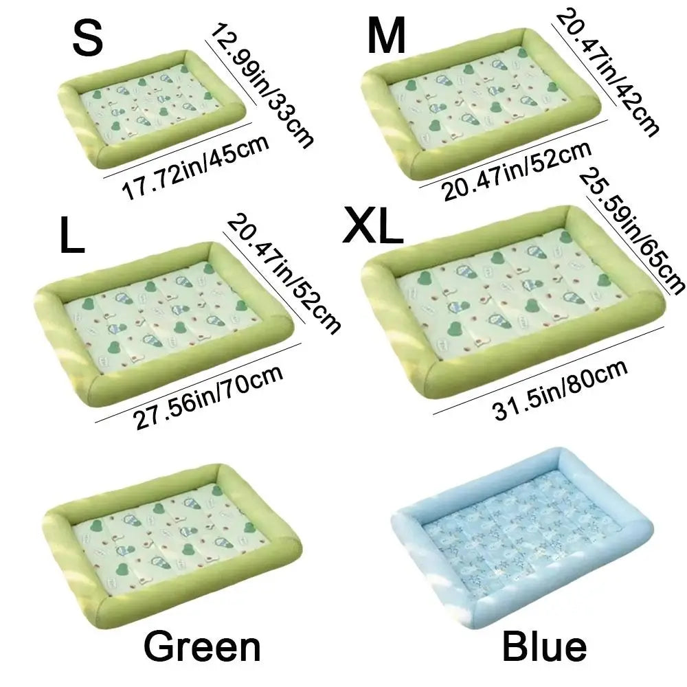Square Cotton Pet Bed with Raised Edge