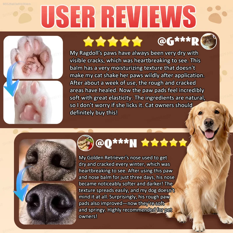 Moisturizing Nose and Paw Pad Balm for Cats and Dogs