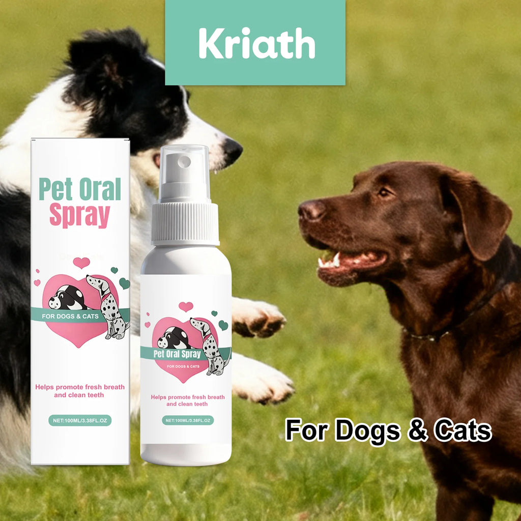 Pet Oral Spray - Fresh, Clean, Protective, Gentle, Effective and Plaque-Reducing for Cats and Dogs' Dental Hygiene