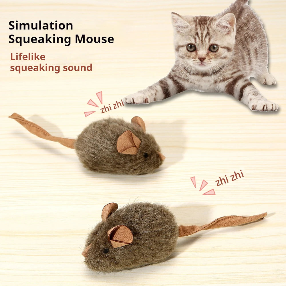 Cat Toys Simulation Mouse Vocal Rat Funny Cat Tap Sound Resistant Scratching Bite Resistant Relieve Boredom Mouse Toy