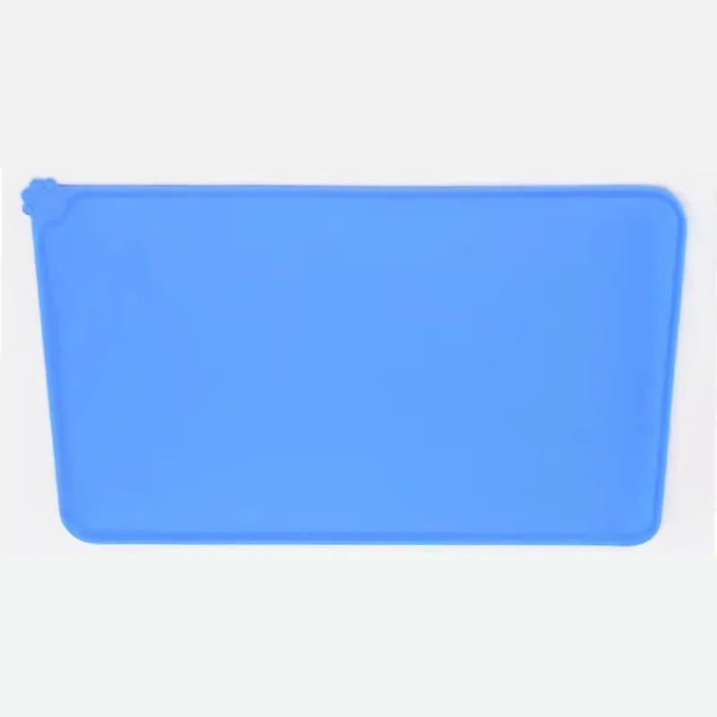 Cat Dog Food Mat For Pet Feeding Bowl Floors Waterproof Non Slip, Silicone Pet Bowl Mat - High-Lipped, Non-Stick, Waterproof Pad