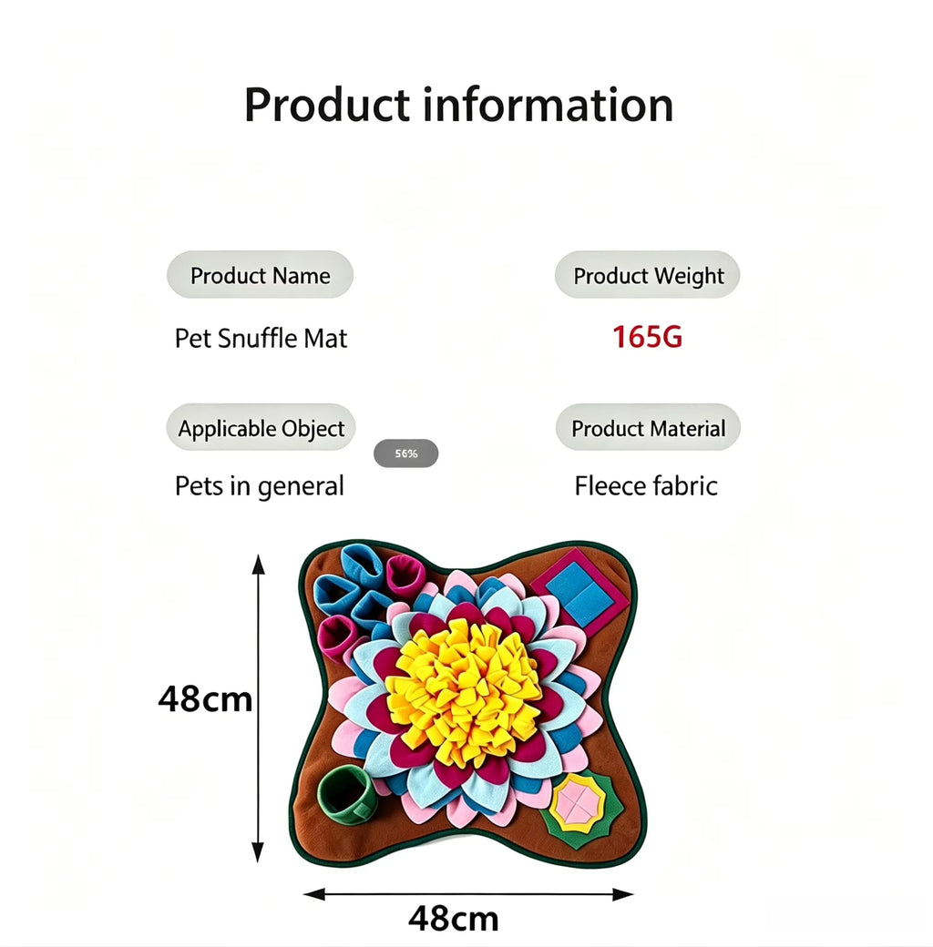 Pet Sniffing Training Mat Dogs Cats Educational Stress Relief Bite Resistant Slow Food Mat Pets Eco-friendly Training Blanket