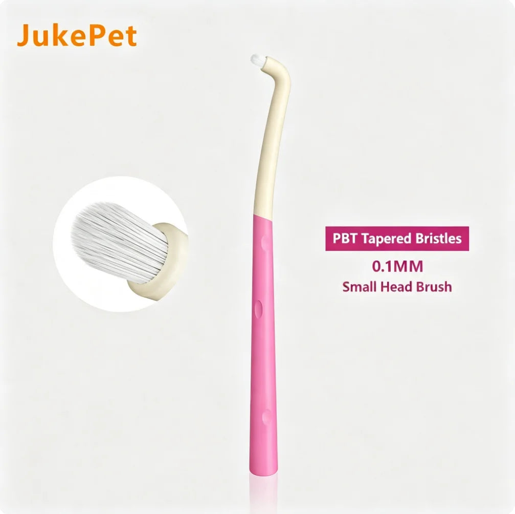 Pet Toothbrush for Dogs & Cats in Blue, Dark Brown or Pink