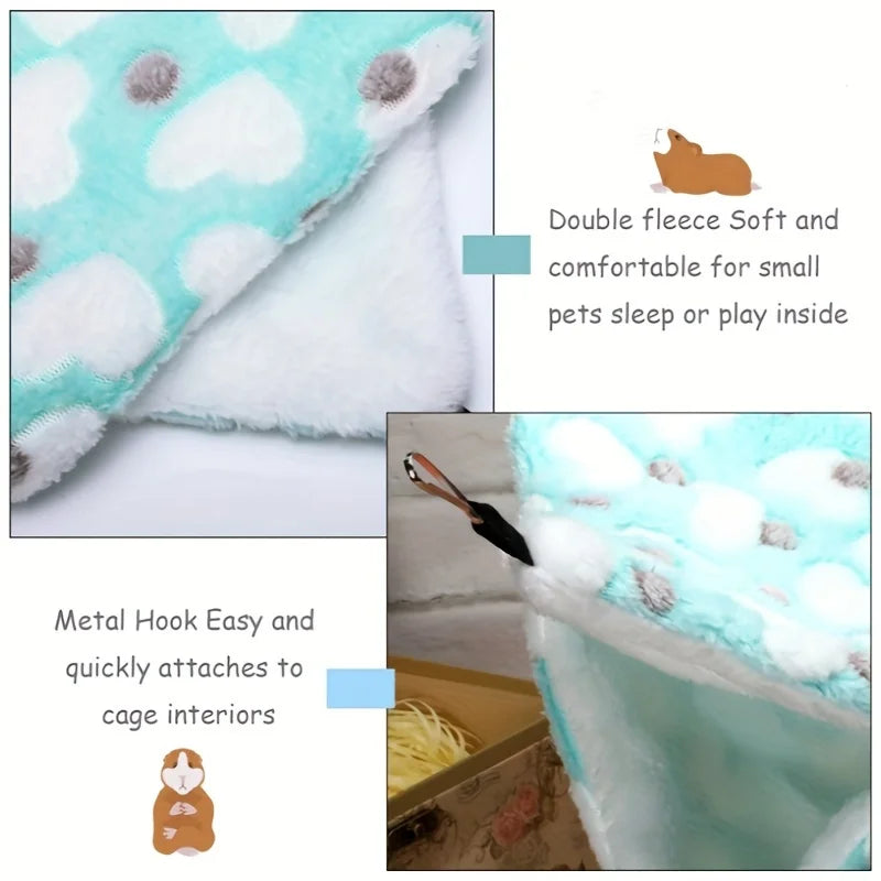 Comfortable 2-in-1 small pet hammock - suitable for warm hanging beds for guinea pigs, parrots, etc