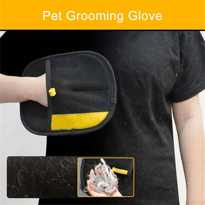 Pet Hair Removal Tool Reusable Static Removal Gloves, Double-Sided Grooming Gloves for Pets, Removes Pet Fur Hair for Carpets