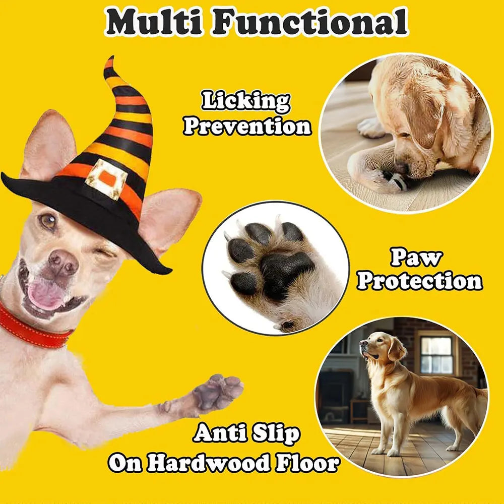 Anti-Slip Dog Socks with Double-Sided Grip, 4 Pack