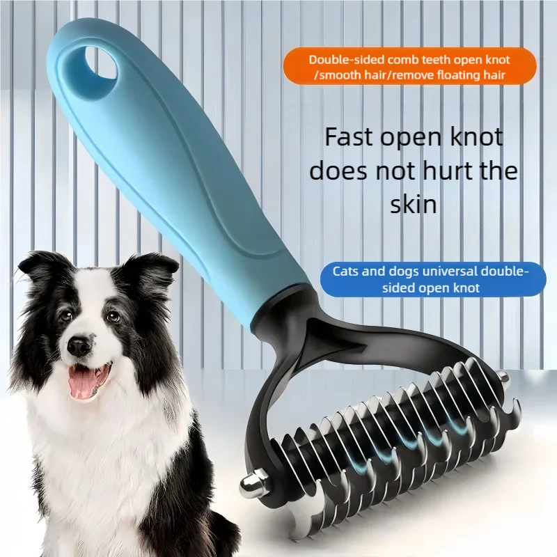 Double-Sided Deshedding Comb for Dogs, Small or Large