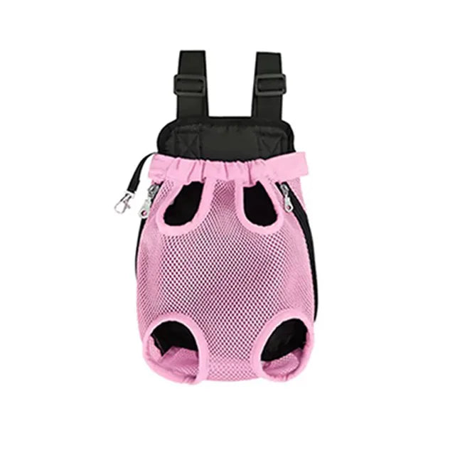 Breathable Pet Carrier Backpack with Tail Hole and Dual Zippers