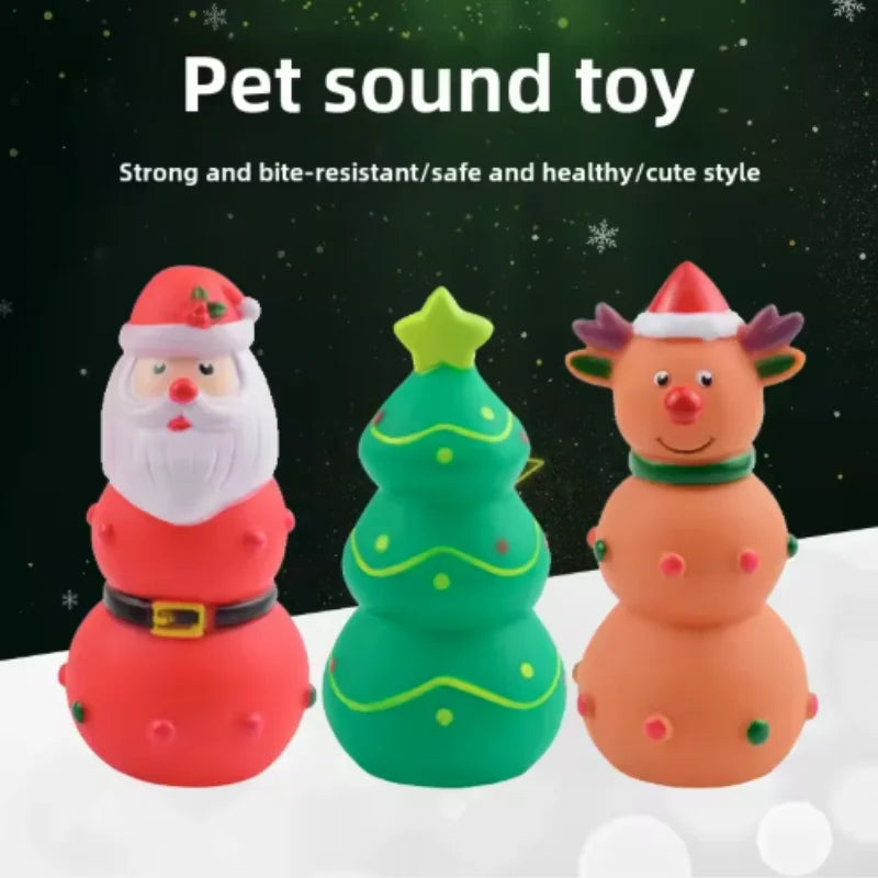 Christmas Latex Squeaky Toy for Dogs and Cats