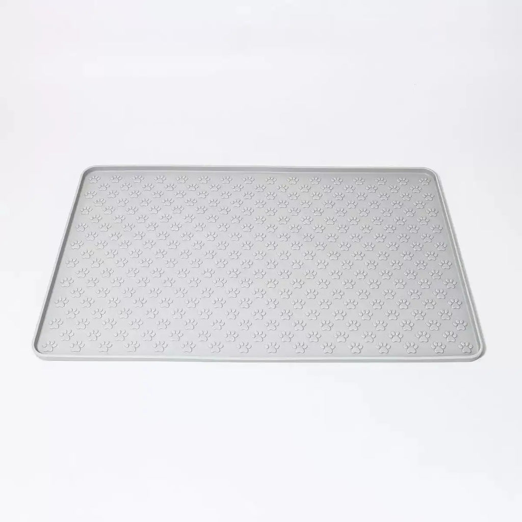 Pet Dog Feeding Mat, Made of Silicone Material, Easy to Clean, Rectangular Cat and Dog Meal Mat with Raised Edges