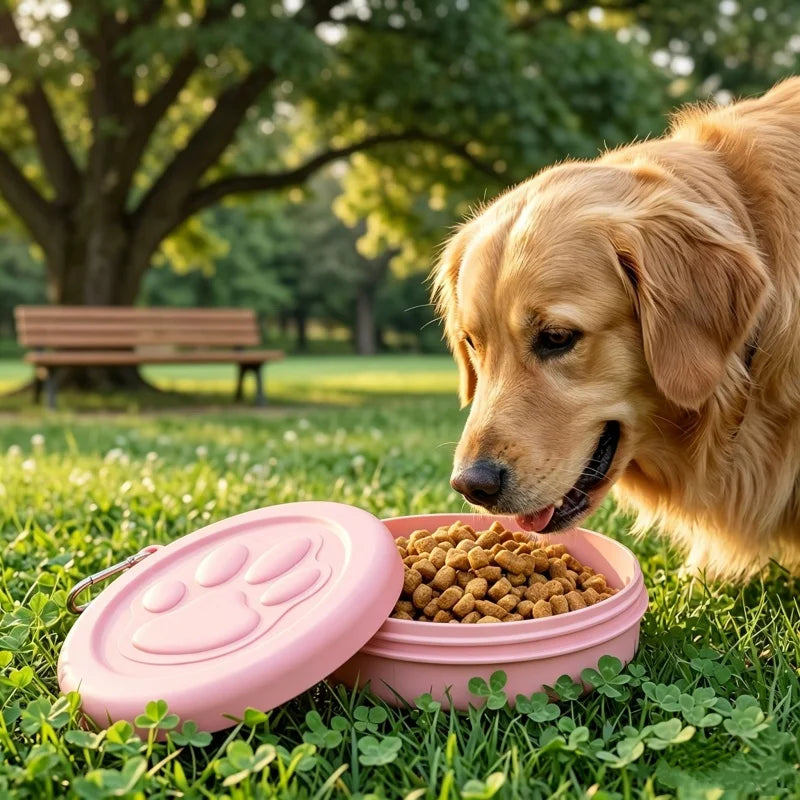 Pet Dog Food Water Container Outdoor Travel Dog Drinking Bowl Durable Pet Feeder Bowl for Cats Dogs Pet Feeding Supply