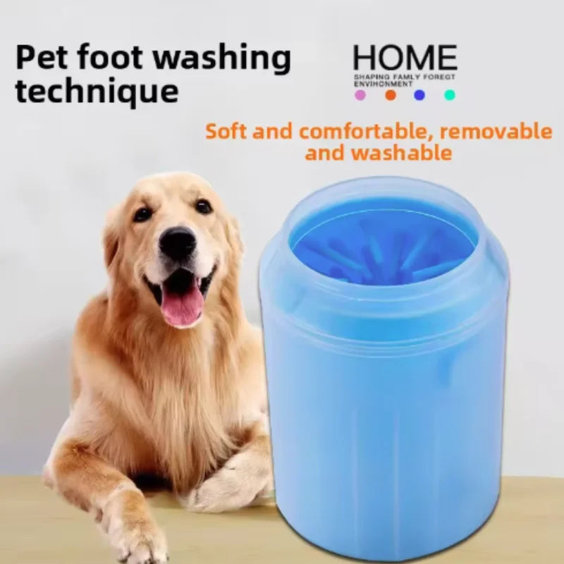 Portable Dog Paw Washer Cup with Silicone Bristles, S–L
