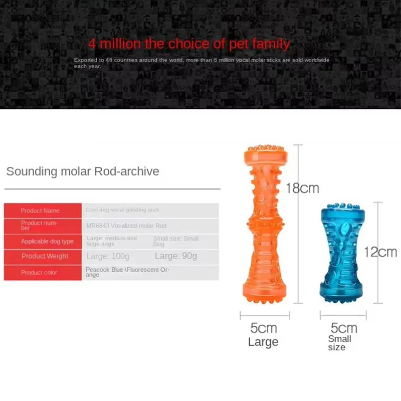 Rubber Dog Bone Chew Toy Bite Resistant Sturdy Pet Toothbrush Toy Interactive Puppy Game Molar Toy For Small Medium Large Dogs