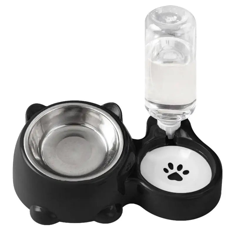 portable2 In 1 Pet Feeding Bowl Set With Automatic Water Dispenser For Small Dogs Cats