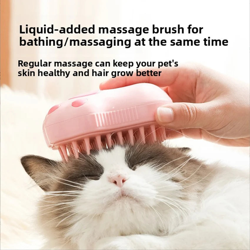 1pc Pet Cat Spray Comb Electric Water Spray Soft Silicone Pet Hair Removal Grooming Brush Dog Cat Accessories