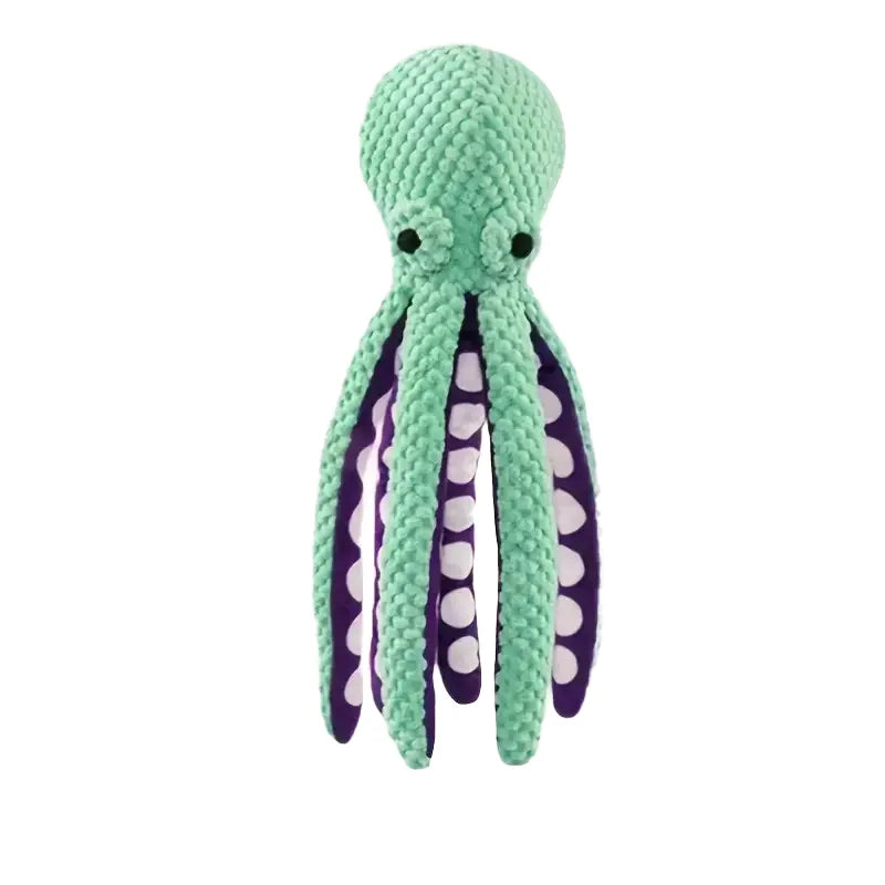 Squeaky Fleece Octopus Toy for Small & Large Dogs