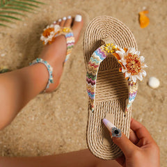 Sunflower Design Flip Flops