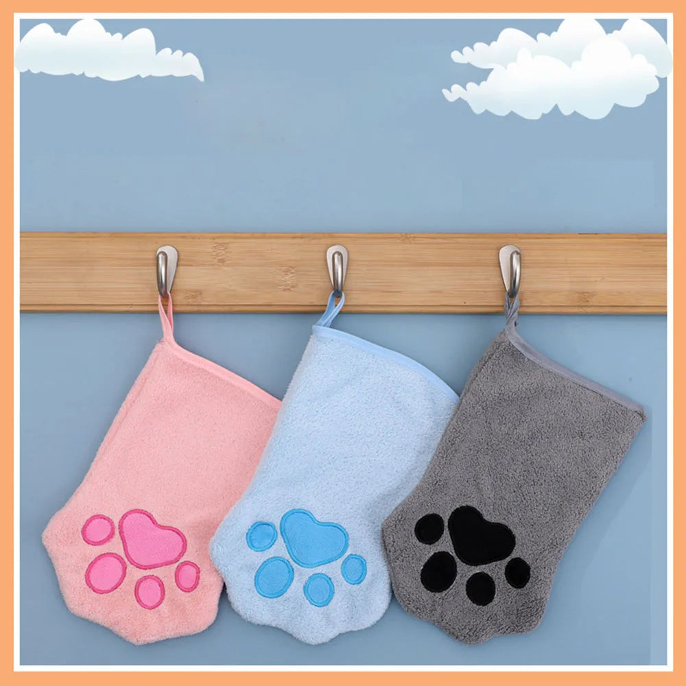 Pet Towel Glove - Dog-Specific Quick-Drying Absorbent Cleaning Cloth, Cat Bath Towel, Pet Grooming Supplies