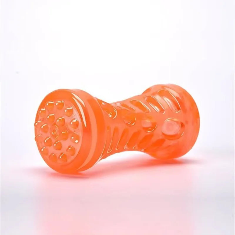 Rubber Dog Bone Chew Toy Bite Resistant Sturdy Pet Toothbrush Toy Interactive Puppy Game Molar Toy For Small Medium Large Dogs