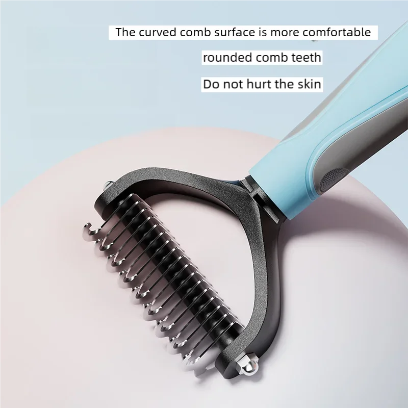 Double-Sided Deshedding Comb for Dogs, Small or Large
