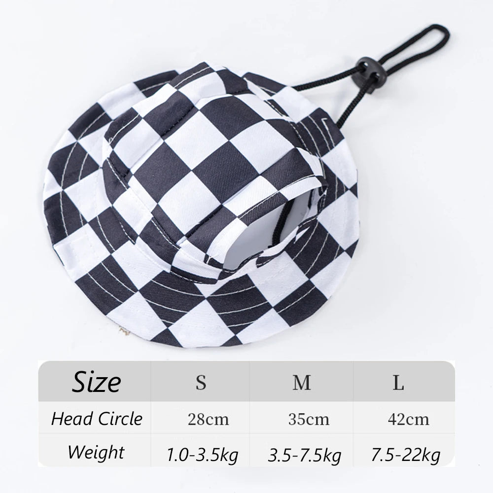 Adjustable Bucket Hat for Small Dogs & Cats in Fun Prints