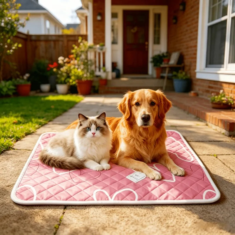 1PCS Summer New Pet Cooling Pad Ceiling Washable And Anti Slip Bottom Large Dog Cooling Bed And Cat Ice Pad Cooling Pad For Pets