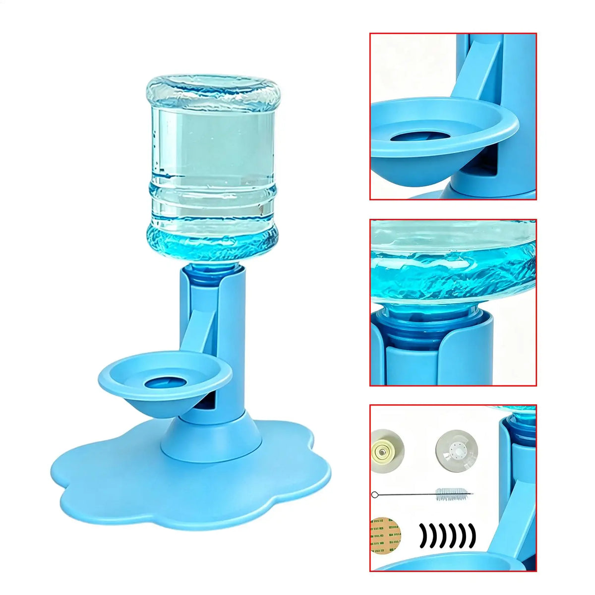 Automatic Pet Dispenser Anti-tip Dog Bowl Drinking Water Bottle Feeder Hanging Kettle Cat  Water Container Pets Supplies