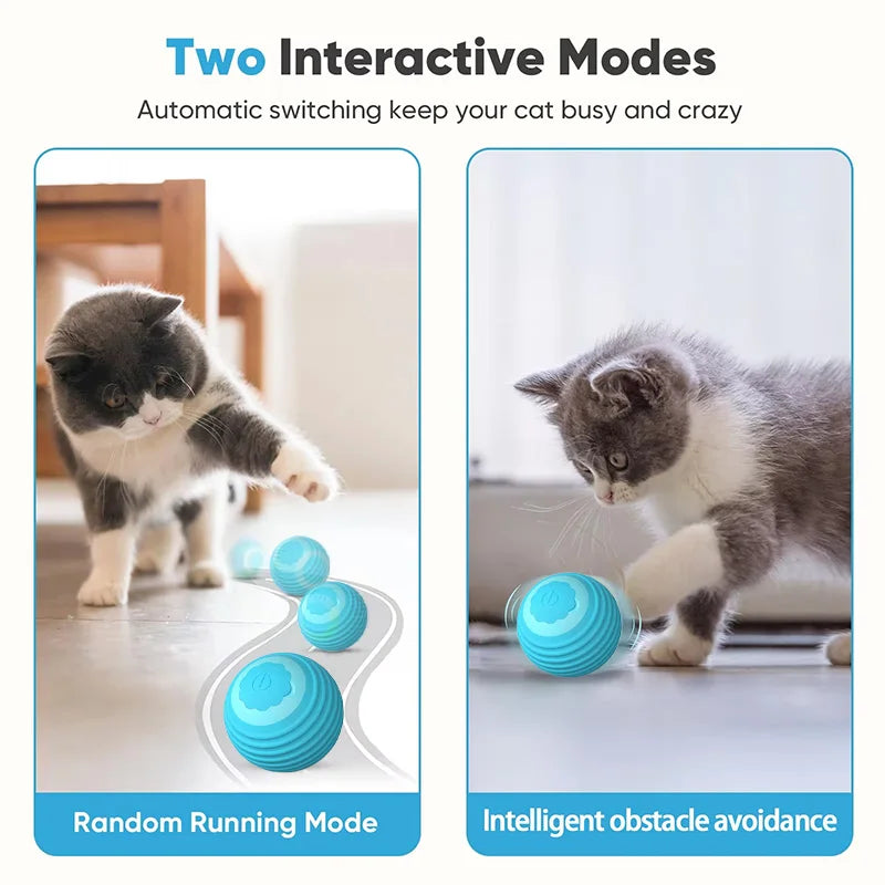 Smart Electric Cat Toy Rolling Ball Chew Proof Interactive Pet Toy For Cats Pet Products Usb Recharge Pet Interactive Gift