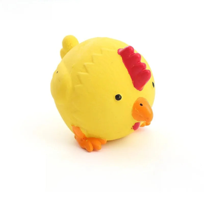 Pet Latex Molar Chew Toy, Squeaky Pig Chicken Ox Head Shaped, Durable Safe Teeth Cleaning Toy for Dogs Pet Interactive Supplies