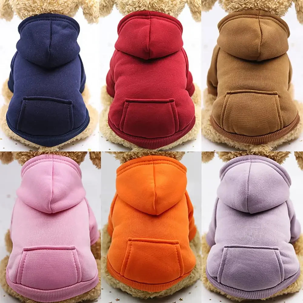 Cotton Hooded Dog Sweatshirt with Pocket