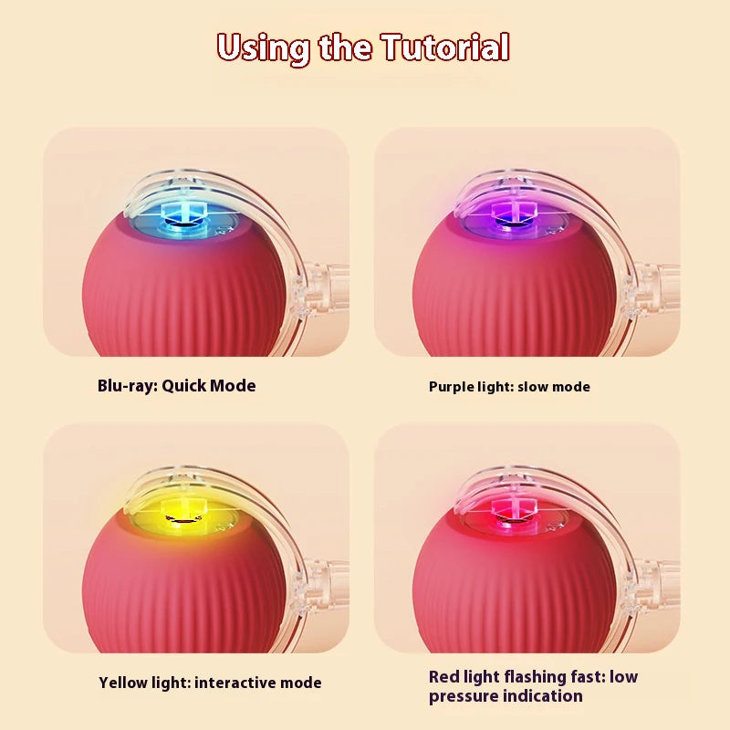 Rechargeable Rolling Teaser Ball Toy for Kittens & Cats