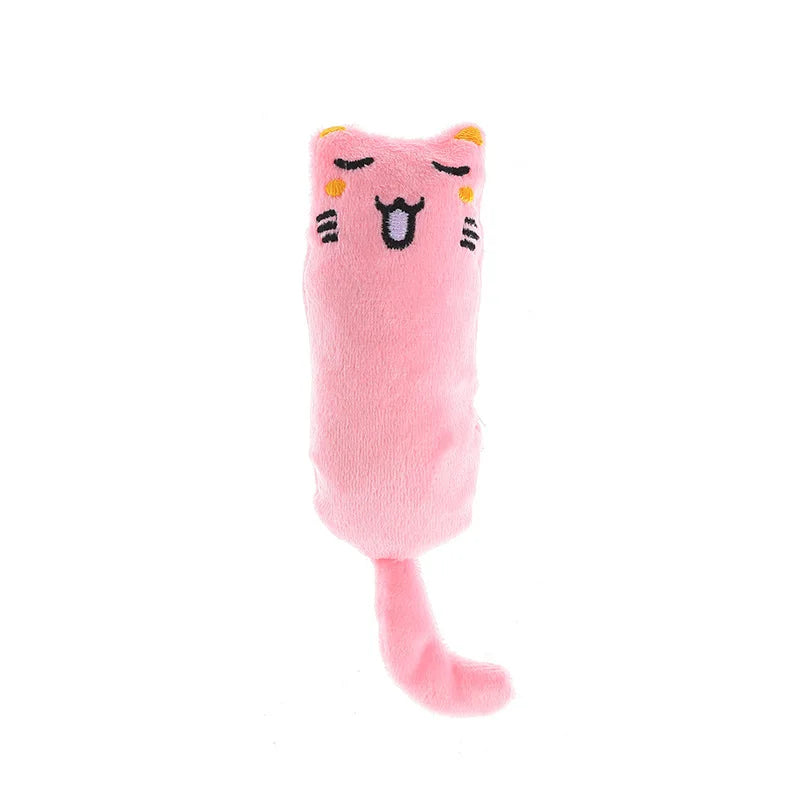 Mini Faux Fur Squeaky Catnip Toy for Cats