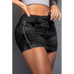 Uptown High-Rise Denim Skirt