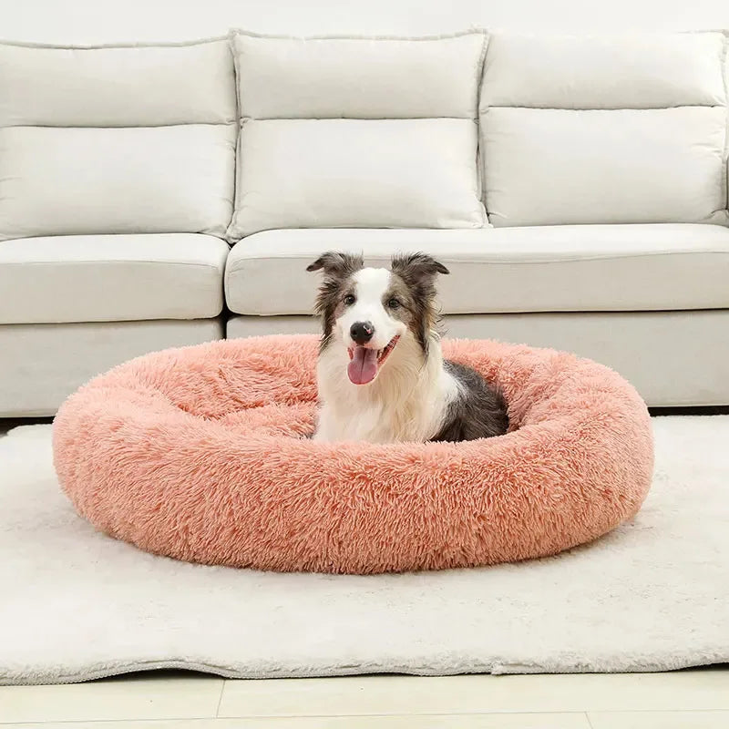 Soft Long Plush Dog Bed House – Cozy Pet Basket, Cushion, Cat Mat, Best for Dogs & Cats