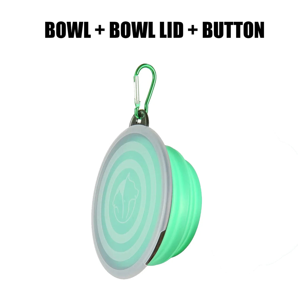 Collapsible Travel Bowl with Keychain Clip, 13 cm