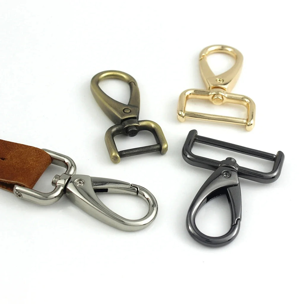 1piece Metal Detachable Snap Hook Trigger Clips Buckles for Leather Strap/ Belt Keychain Webbing Pet Leash Hooks 5 Sizes