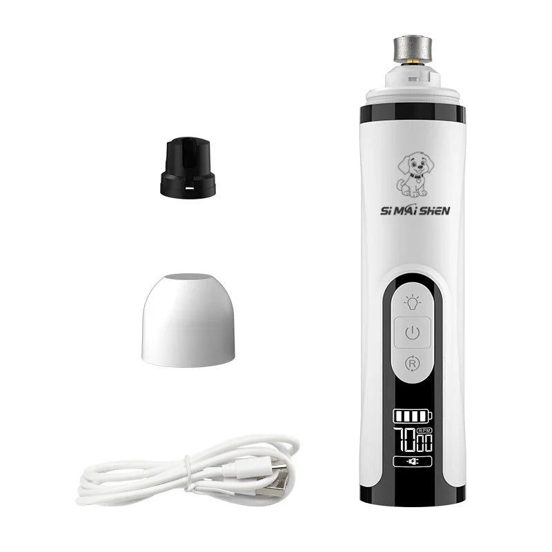 USB Rechargeable LED Nail Grinder for Cats & Dogs