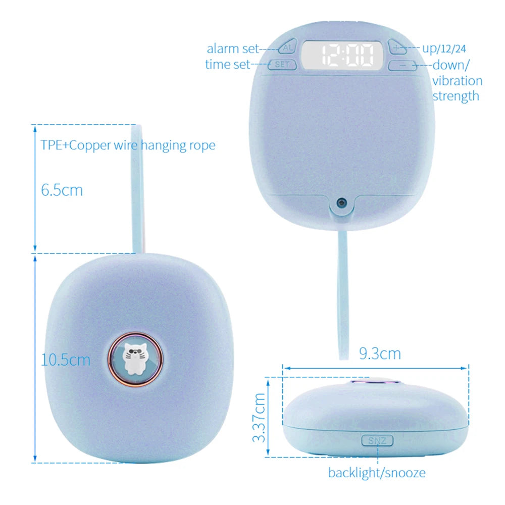 TS-BC670 Silent Vibration Alarm Clock Students Wake Up Strong Wake Artifact Creative Cute Pet Mute LED Digital Clock