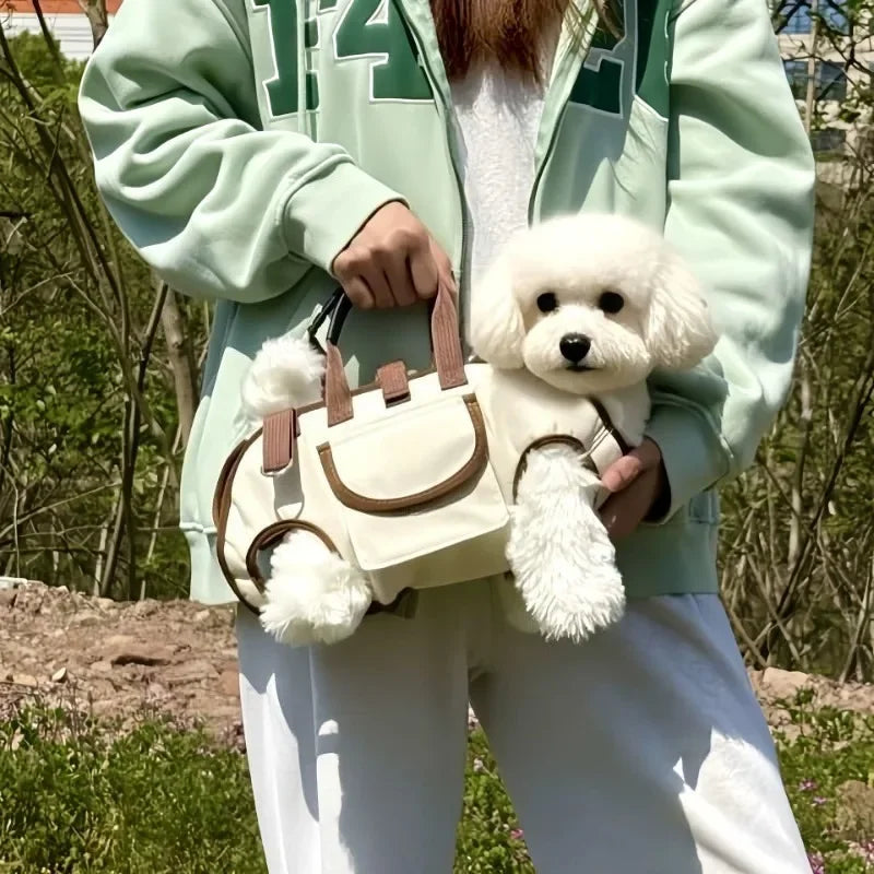 Small Dog Lift Harness Backpack Sling Carrier with Handle Leash Pet Carrying Box for Outdoor Walking Cats Supplies