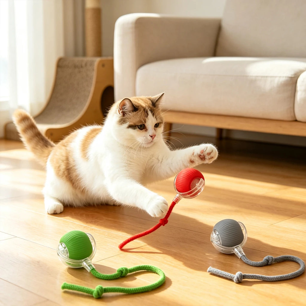 Dog Toy Rolling Ball Cat Rechargeable Interactive Dogs Toys Throwing Balls Cats Pussy