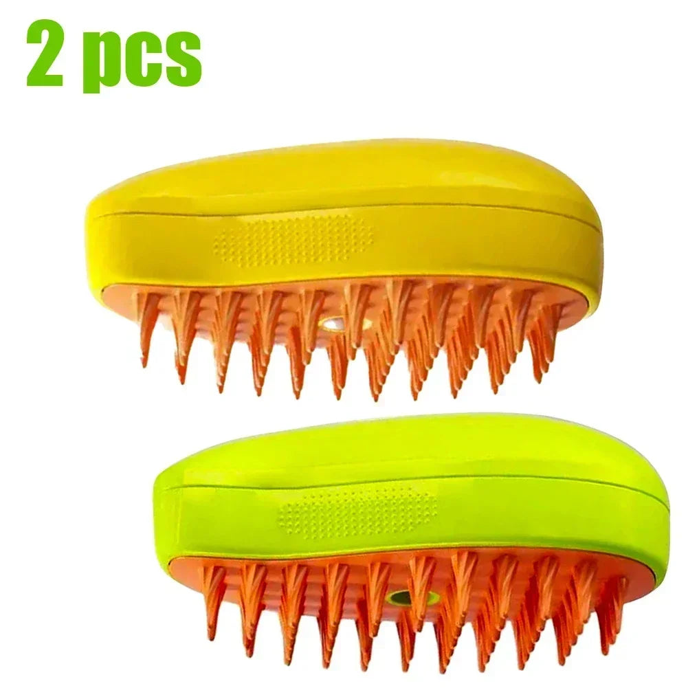 3-in-1 Steam Grooming Brush for Cats & Dogs – 1 or 2 Pack