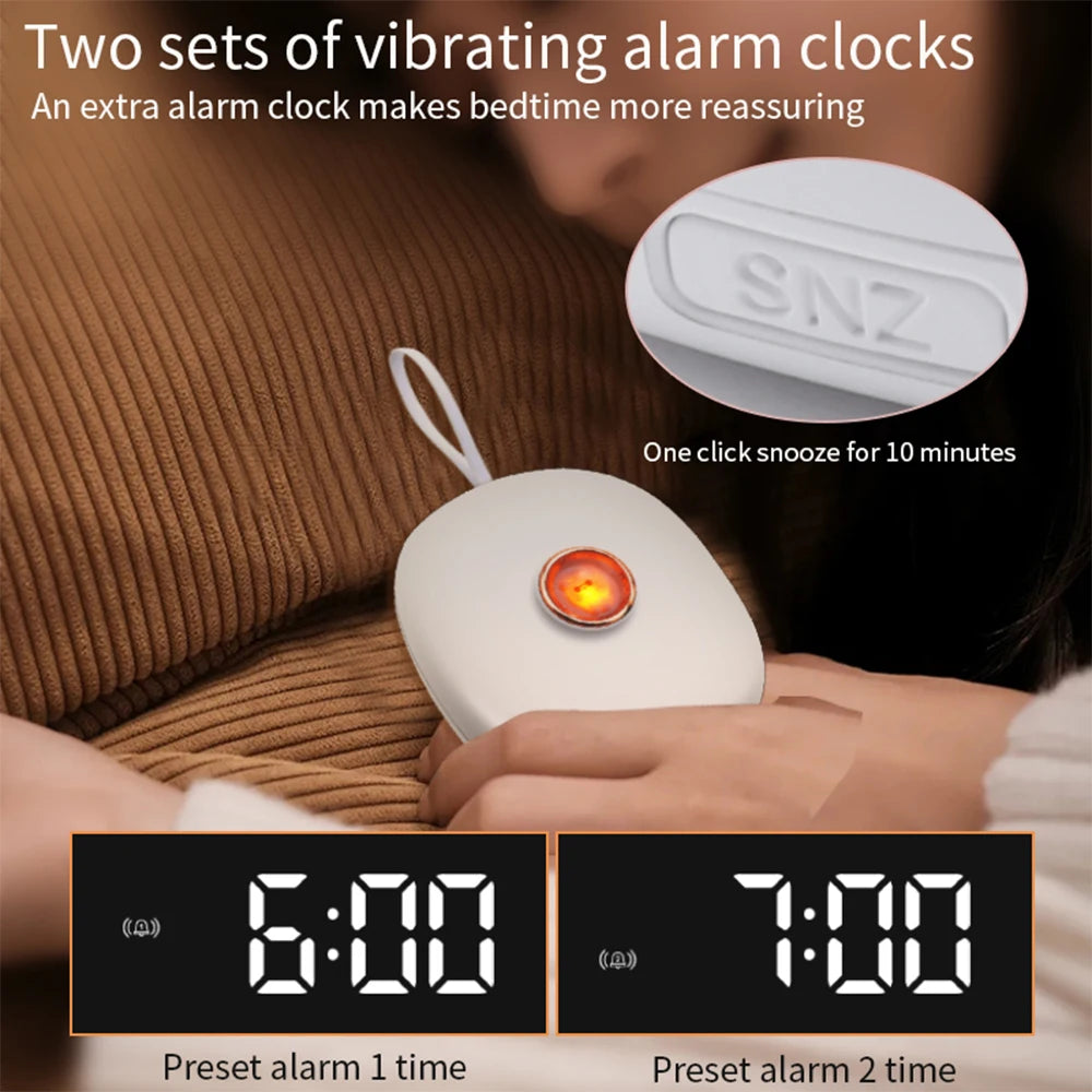 TS-BC670 Silent Vibration Alarm Clock Students Wake Up Strong Wake Artifact Creative Cute Pet Mute LED Digital Clock