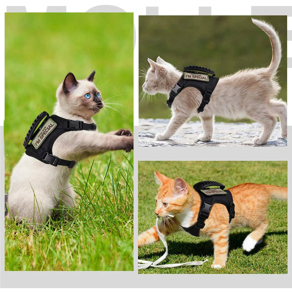 600D Cat Tactical Vest Pet Chest Strap Vest Type Puppy Cat Training Clothing Small Dog Vest