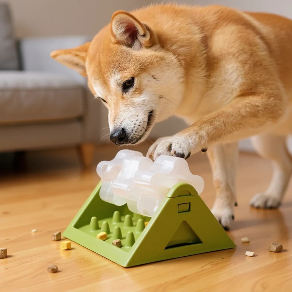 Interactive Dog Toys Food Dispenser Toy - Puzzle Feeder with Leak-Proof Design Slow-Feeding Design Durable PP Material for Dogs