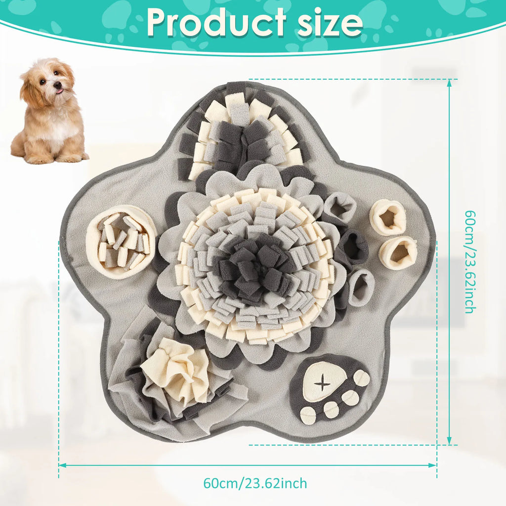 Fleece Snuffle Mat with Squeaker for Dogs, Rectangle or Square